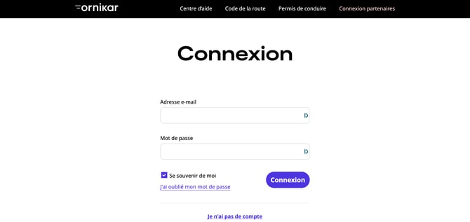 Mot de passe oublié